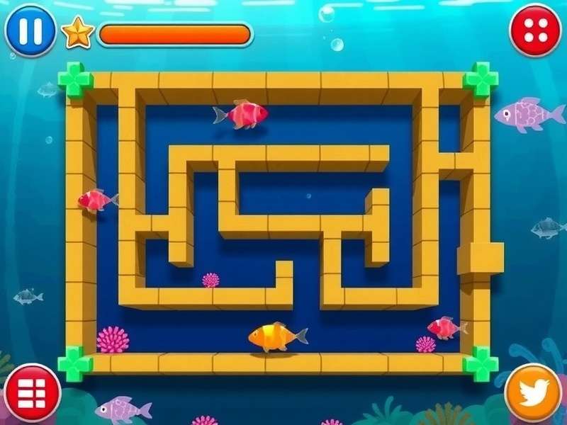 Mermaid S Maze Master gameplay screenshot showing underwater maze